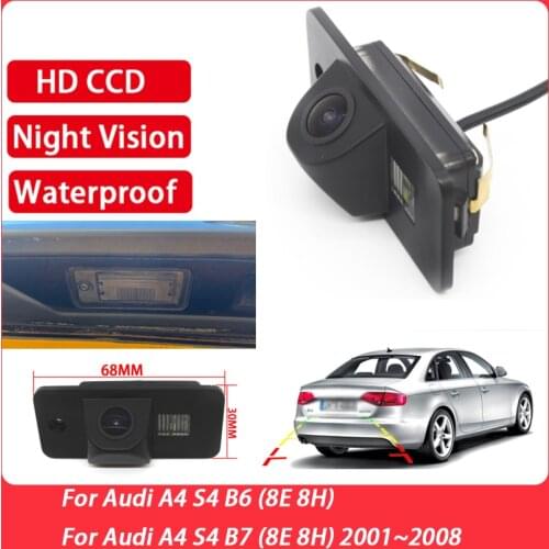 Car HD Rear View Reverse Parking Camera 170 Degree Night Vision For Audi A4 S4 B6 (8E 8H) For Audi A4 S4 B7 (8E 8H) 2001~2008