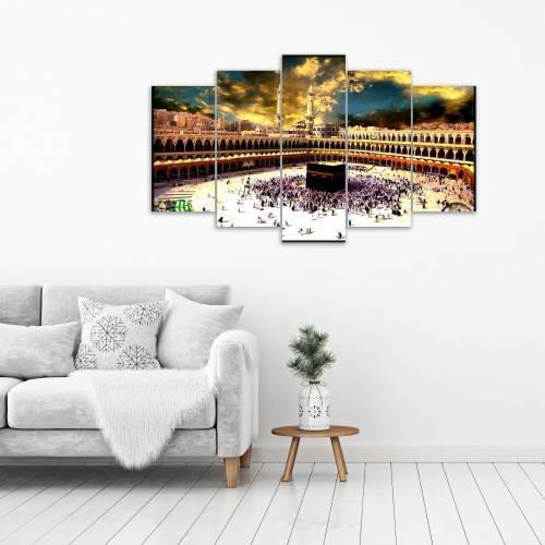 Basmala Kaaba Paintings 23 5 Parts MDF Table prayer ALLAH ISLAMIC RELIGIOUS PRAYER ORNAMENT WALL mecca