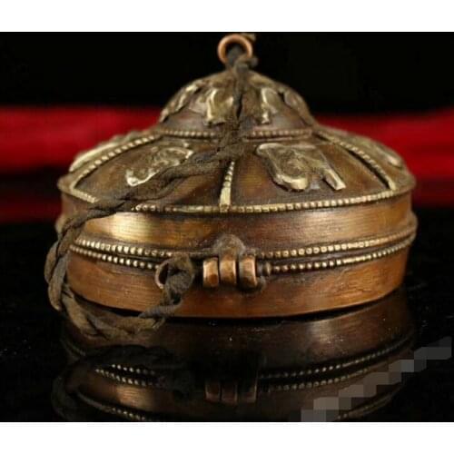 3.6" Collect Old Tibet Esoteric Buddhism Bronze Bell Vajra Dorje Phurpa Faqi