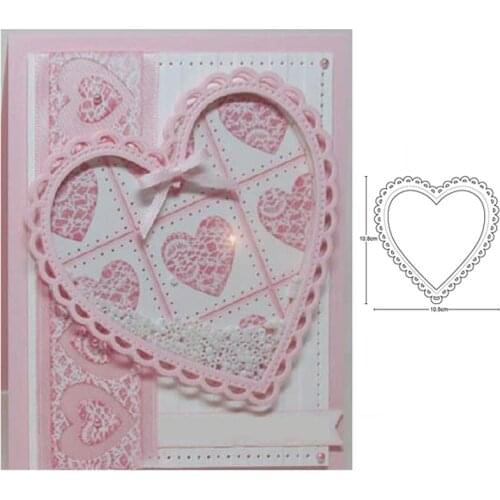 Heart shape frame Metal Cutting Dies DIY Etch Dies mould background Craft Paper Card Making Scrapbooking Embossing die stencils
