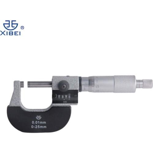 XIBEI Outside Micrometer 0-25mm/0.01mm Micrometer Metric Screw Thread Gauge Caliper Measuring Tool