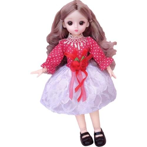 Newborn Baby Cartoon 3D Doll Toys Set Durable Simulation Doll Kid Girls Princess Role Play Toys for Children Christmas Gifts