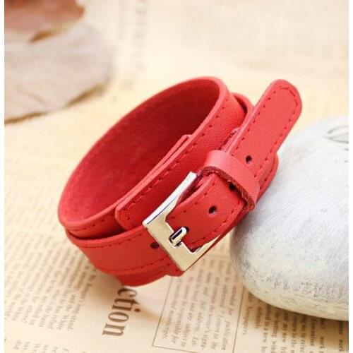 Mens Women Steampunk Bracelet Rock Hip-Hop Pu Leather Jewelry Adjustment Fashion Bracelet