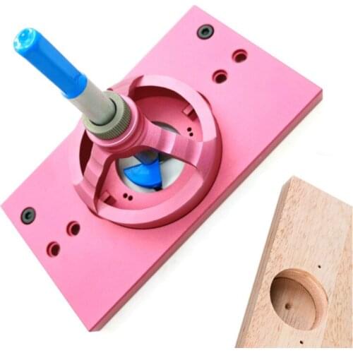 Aluminum Alloy Concealed 35MM Cup Style Hinge Jig Boring Hole Drill Guide w/ Forstner Bit Wood Puncher Locator Woodworking Tools