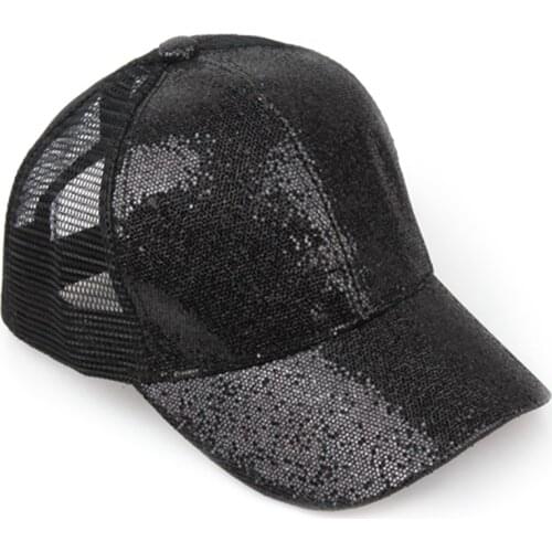 New Outdoor sunshade Ponytail Baseball Cap Tennis cap Women Messy Bun Baseball Hat Snapback