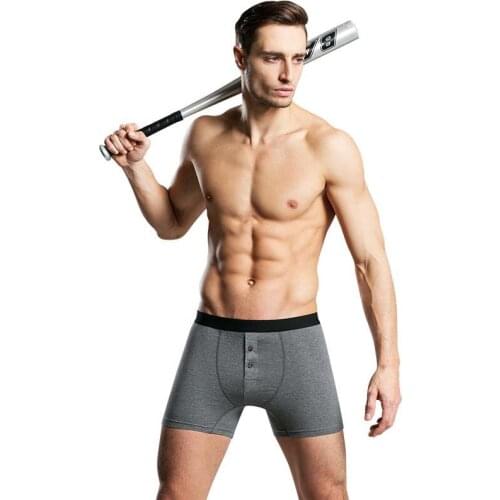 New Style Mens Fashion Boxer Underwear Mens Long Boxers Casual Shorts cotton Undershorts Sexy Letter Boxers