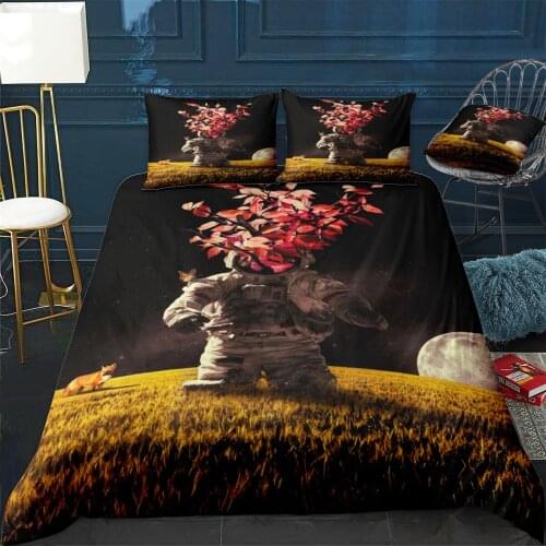 Autumn Sprout Quilt Cover Pillowcase 3Piece Comforter Bedding Set With Pillow Case Single Double Duvet Cover Home Decora