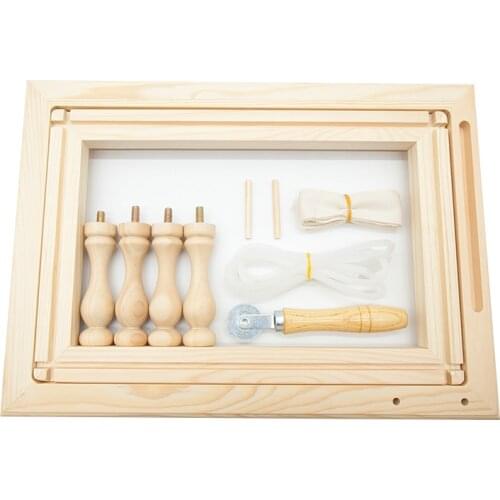 Pine Wood Embroidery Frame Stand French Embroidery Rack French Needlework Holder Embroidery Kits