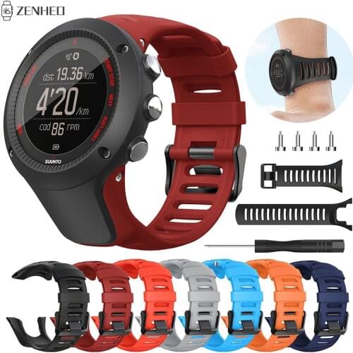 Replacement 24mm Silicone Strap For Suunto Ambit Series 1/2/3 Watchband Sport Watch Band