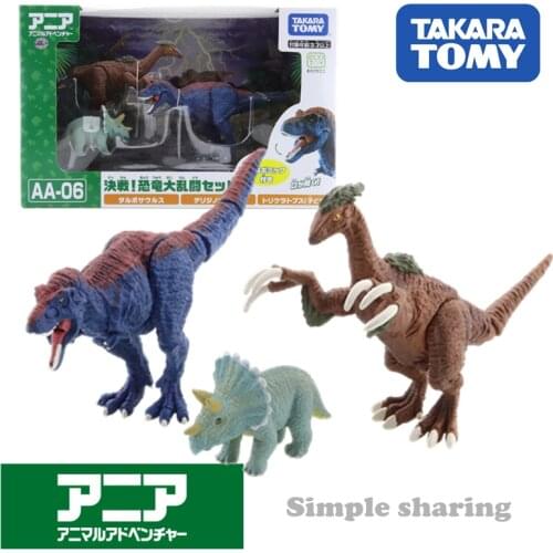 Takara Tomy ANIA Animal AdvantureAnia AA-06 Decisive Battle! Dinosaur Great Brawl Set Resin Kids Educational Action Figure Toy