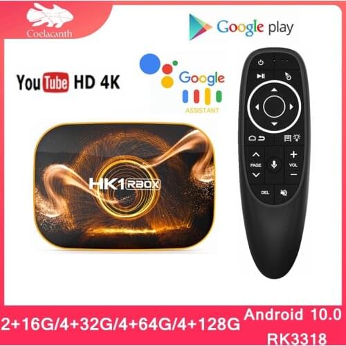 2020 Latest HK1 RBOX tv Box Android 10.0 TV BOX RK3318 Quad Core Smart tv Set Top Box Wifi 1080P 4K 4GB 64GB 32GB