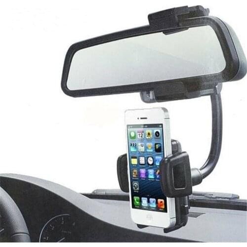 Universal 360 Degree Car Rearview Mirror Phone Holder Mount Stand Cell Phone Gps Holder Automotive Interior Stand Bracket Cradle