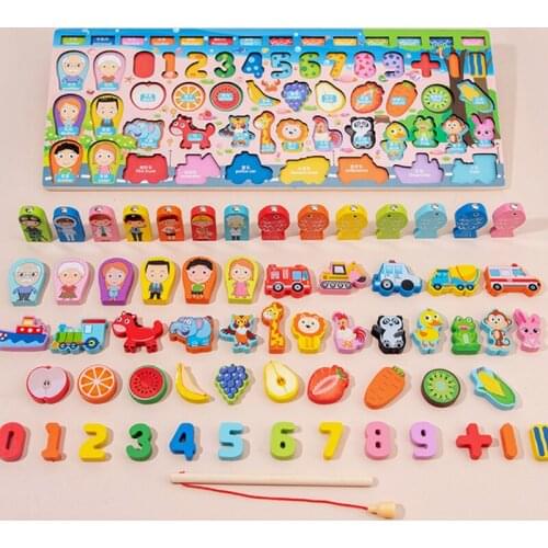 Early childhood mathematics education toy color number vegetable fruit vegetable cognition enlightenment education child toy