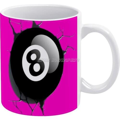 Eight Ball Coffee Mugs Ceramic Personalized Mugs 11 Oz White Mug Tea Milk Cup Drinkware Travel Mug Eight Ball 8 Ball Eight 8 Eig