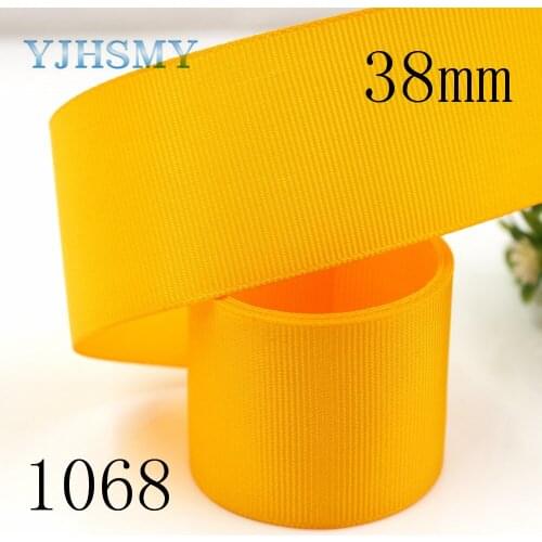 YJHSMY J-181016-L38mm-1068,38mm 10yards Solid Color Ribbons Thermal transfer Printed grosgrain Wedding Accessories DIY materials
