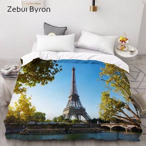 3D Duvet Cover Custom,Comforter/Quilt/Blanket case Queen/King,Eiffel tower Bedding 200x200/140*210.Home textile drop ship