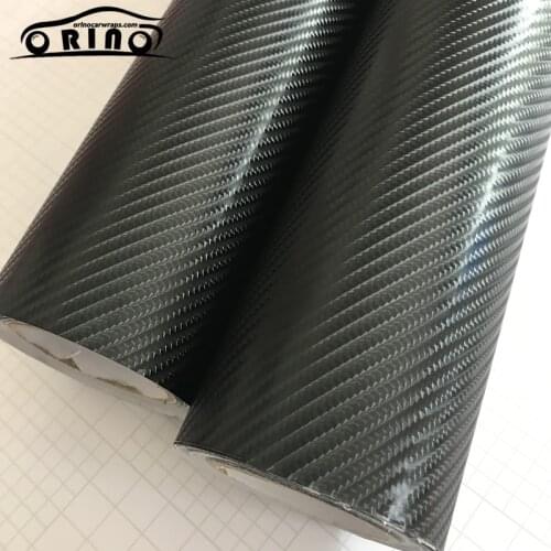 50x152CM Black 6D Carbon Fiber Vinyl Film Car Sticker DIY Styling Adhesive 6D Carbon Motorbike Car Wrap Foil Air Free Bubble