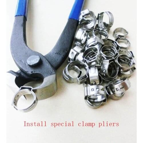 Free shipping Pipe Clamp High Quality 10 PCS Stainless Steel 304 Single Ear Hose Clamps Assortment Kit Single