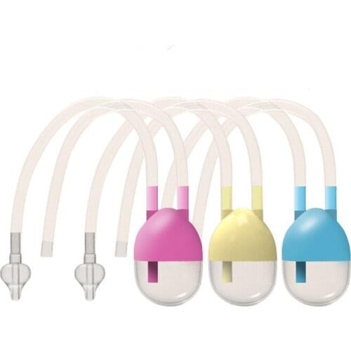 Newborn Safety Vacuum Suction Nasal Aspirator Silicone Catheter Nose Cleaner Infants Care Flu Protections Baby Care NBB0253
