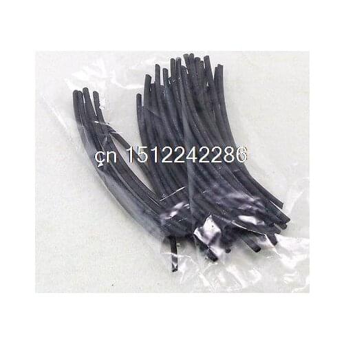 100pcs 1mm(ID) length 10cm Black Insulation Heat Shrink Tubing Wire Cable Wrap