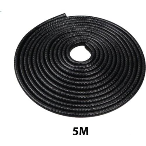 Black 5M/10M Universal Car Door Protection Edge Guards Trim Styling Moulding Scratch Protector Strip Automobile Door Stickers