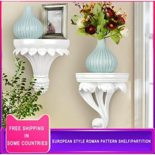 European Style Decore Hanging Shelf Wall Decoration Storage Rack Flower Figurines Display Stand Crafts Decroative Shelves