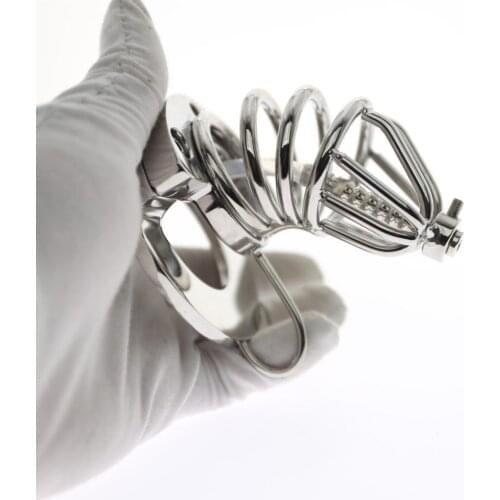 For Men cock Prison BDSM Male Stainless Steel Chastity Device Belt Metal Cock Cage Extreme Cock Lock Restraint Ring Sex Toy