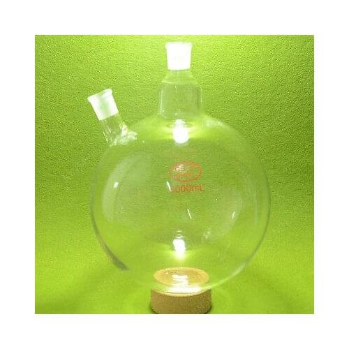 Round Bottom Flask,5000ML,Two Neck,24/29,heavy Wall,Lab RBF