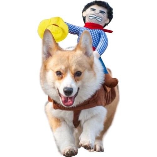 Gomaomi Pet Dog Costume Pet Suit Cowboy Rider Style Clothes