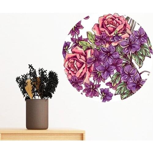 Flower Leaf Blue White Creative Removable Wall Sticker Art Decals Mural DIY Wallpaper for Room Decal