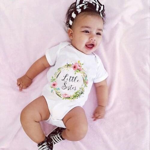 Summer Clothing Baby Girls Bag Fart With Short Sleeves Dress Little Sister Little Sister Triangle Toddler Boy Clothes Newborn