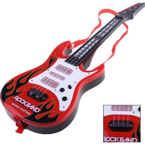 Music Electric Guitar 4 Strings Musical Instrument Educational Toy Kids Toy Gift,Toy Musical Instruments for Kids