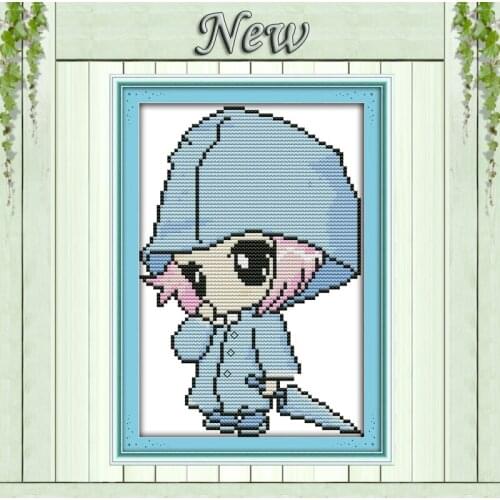 A little angel gril cartoon diy painting counted printed on canvas DMC 11CT 14CT kit NKF Cross Stitch embroidery needlework Sets