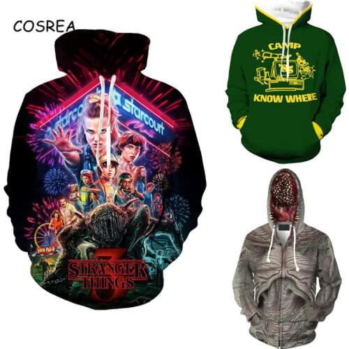 Nancy Wheeler Dustin Mens Hoodie Stranger Things Sweatshirt Season 3 Tv Series 3d Print Eleven Pullovers Tops Cosplay Costumes