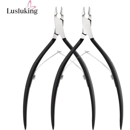 Stainless Steel Nail Art Nipper Scissors Dead Skin Remover Manicure Pedicure Clipper Plier Trimming Care Tools Black Rainbow