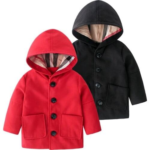 Winter New Kids Girls and Boys Hooded Long Jacket