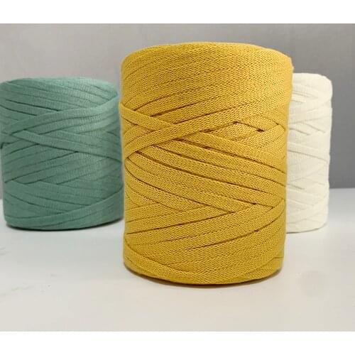 400g 160M Webbing DIY Knitting Wool for Rug Woven Thread Cotton Cloth Hand Crocheted Basket Rug Handbag T-shirt Yarn