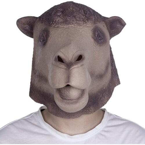 Funny Camel Latex Mask Halloween Carnival Animal Fancy Dress Party Costume Props Lifelike Headgear
