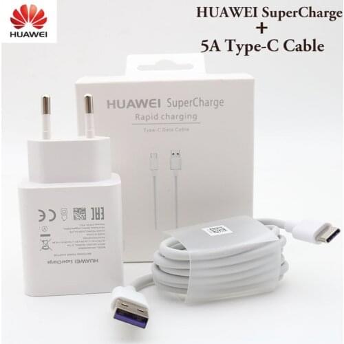 HUAWEI Super Charger Mate 9 10 Mate 20Pro P20 Supercharge Quick Travel Wall Adapter 4.5V5A/5V4. 5A Type-C 3.0 USB Kabel
