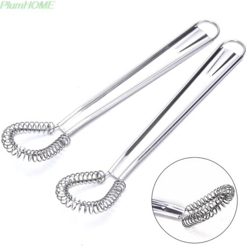 1 Piece 20cm Stainless Steel Magic Hand Held Spring Whisk Mini Kitchen Eggs Sauces Mixer
