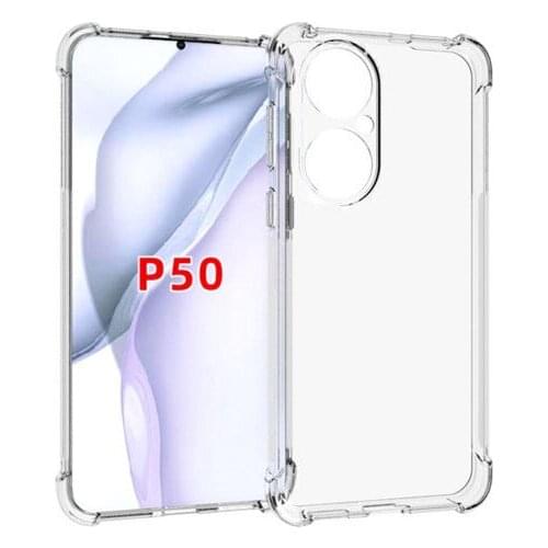 100pcs/Lot For Huawei P50 Honor V40 10X Lite Nova 8 Pro 8SE P Smart 2021 Y7A Anti-shockproof TPU Clear Transparent Back Case