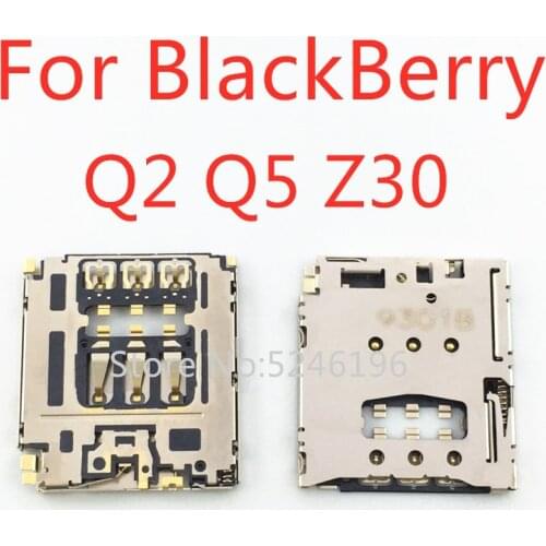 2-10pcs Sim Card Reader Tray Socket connector Slot Holder For BlackBerry Grand Prime Q2 Q5 Z30 Phone