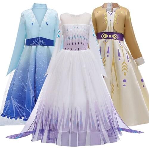 2020 Dresses for Girls Princess Costumes Party Cosplay Christmas Gift girls Dress Birthday Party Vestidos