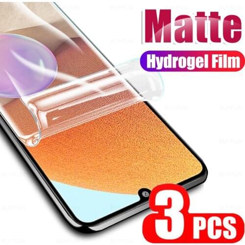 3PCS Safety Film For Samsung Galaxy A32 4G/5G Matte Hydrogel Film Samsun Samung Glaxy A 32 Soft Frost Film Not Protective Glass