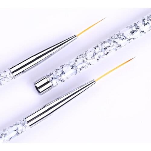 3Pcs Acrylic French Stripe Nail Liner Brush Set 3D Tips Ultra-thin Nail Liner Drawing Pen UV Gel Brushes Nail Painting Tools