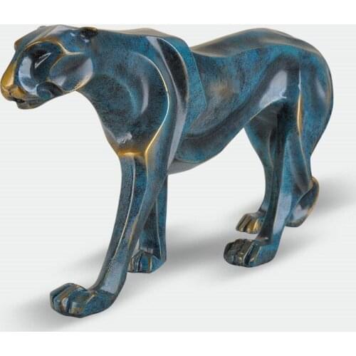 Three Colors Abstract Leopard Cheetah Ornaments Cabinet TV Family Decorative Pop Art Craft Ornament Resin Crafts Love Gift