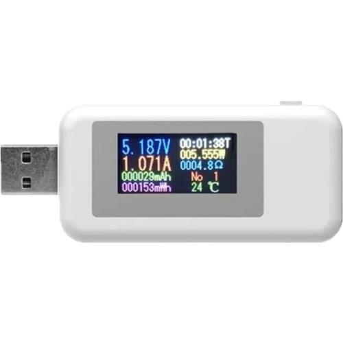 KWS-MX18 10 In 1 Digital LCD Display USB Tester Voltage Current Tester Power Meter Timing Ammeter USB Charger