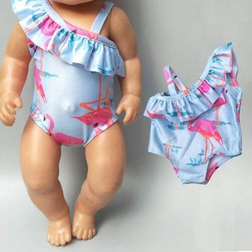 Baby Doll clothes for 43cm new born doll swim clothes 18 inch doll summer bikini