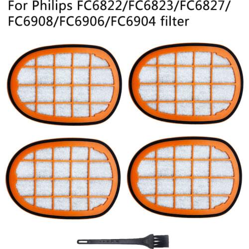 For Philips FC6822 FC6823 FC6827 FC6908 FC6906 FC6904 Spare Parts Hepa Filter Home Robot Vacuum Cleaner Accessories