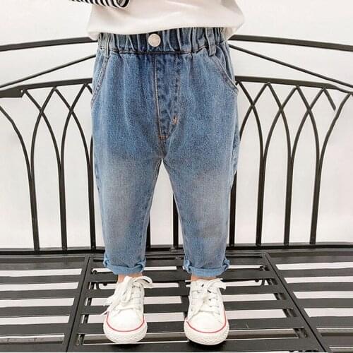 Lasted Baby Spring Autumn Jeans Pants For Boys Children Kids Trousers Clothing High Quality Teenagers 2021